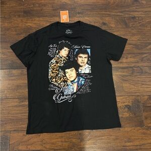 Juan Gabriel Black Graphic Tee with Iconic Portraits NWT